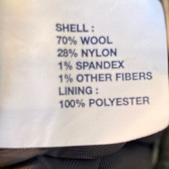 NWT New Gap Womens Size 2 Regular Wool Blend Gray Stripe Cuffed Trouser Pants - Picture 7 of 7